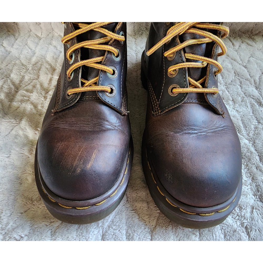 Dr. Martens Vintage 1460 Brown Leather 8 Eye Lug Sole Boots Mens 8.5 - Picture 11 of 11